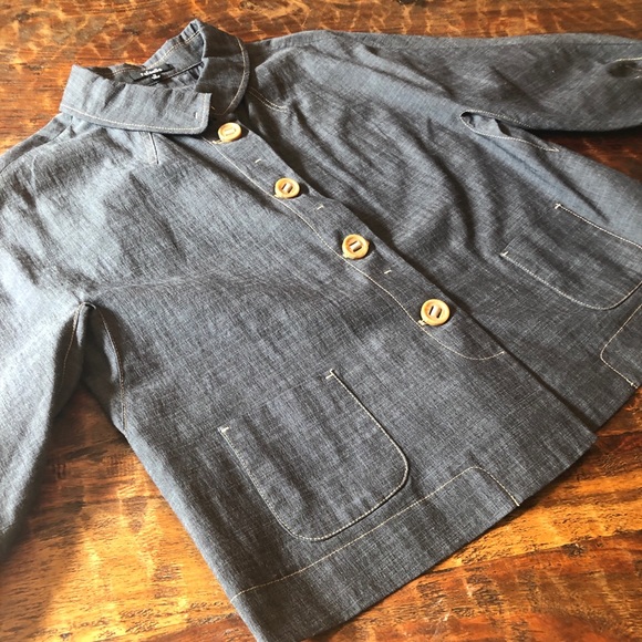 Rafaella Jackets & Blazers - Rafaella Vintage 1950’s Style Swing Coat Chambray Sz.12